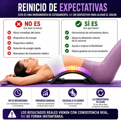 SOPORTE ESPALDA - Alivio y estiramiento lumbar