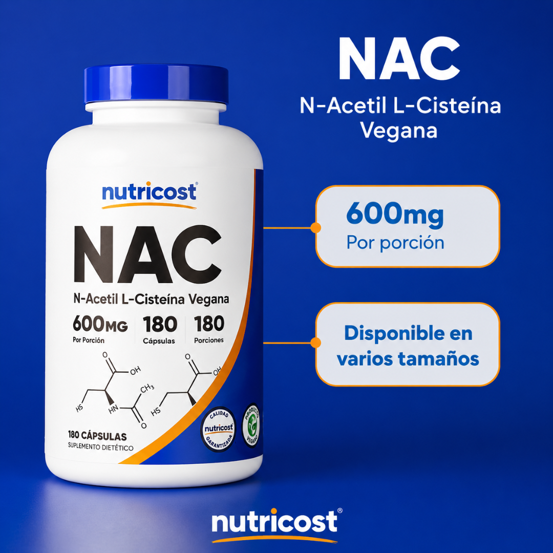 NAC — Apoya el pecho, la garganta y la detoxificación