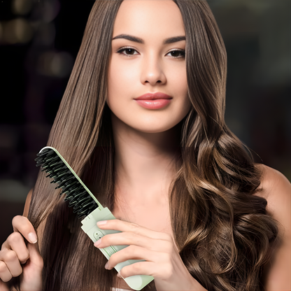 CEPILLO ALISADOR INALÁMBRICO – Cabello liso, control total y libertad sin cables