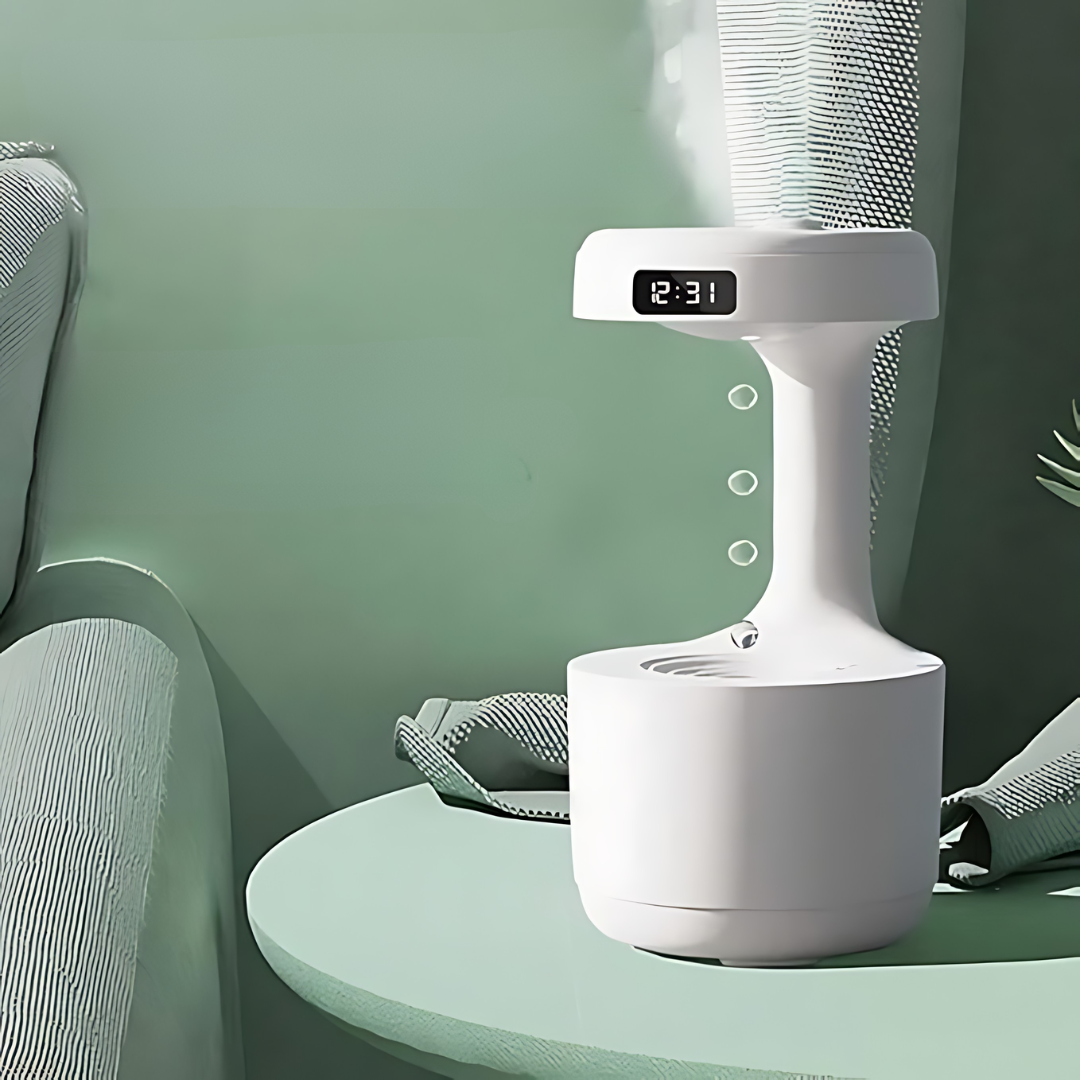 HUMIDIFICADOR CON DISEÑO DE AGUA INFINITA – Aire más fresco, ambiente relajante y diseño visual único