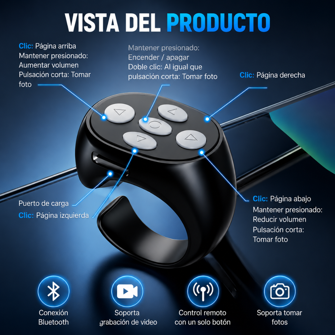 ANILLO REMOTO CONTROL REMOTO – Control táctil sin esfuerzo