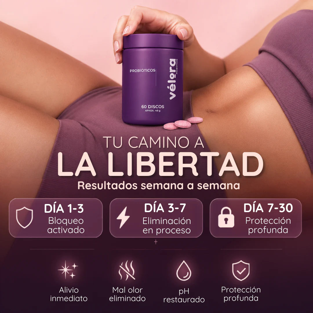 VÉLORA – Probiótico íntimo femenino para pH saludable, frescura y bienestar diario