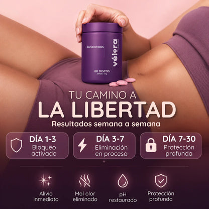 VÉLORA – Probiótico íntimo femenino para pH saludable, frescura y bienestar diario