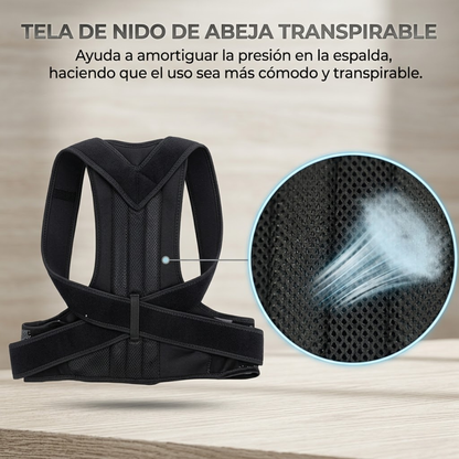 CORRECTOR POSTURAL AJUSTABLE – Mejora tu postura, soporte lumbar y comodidad diaria