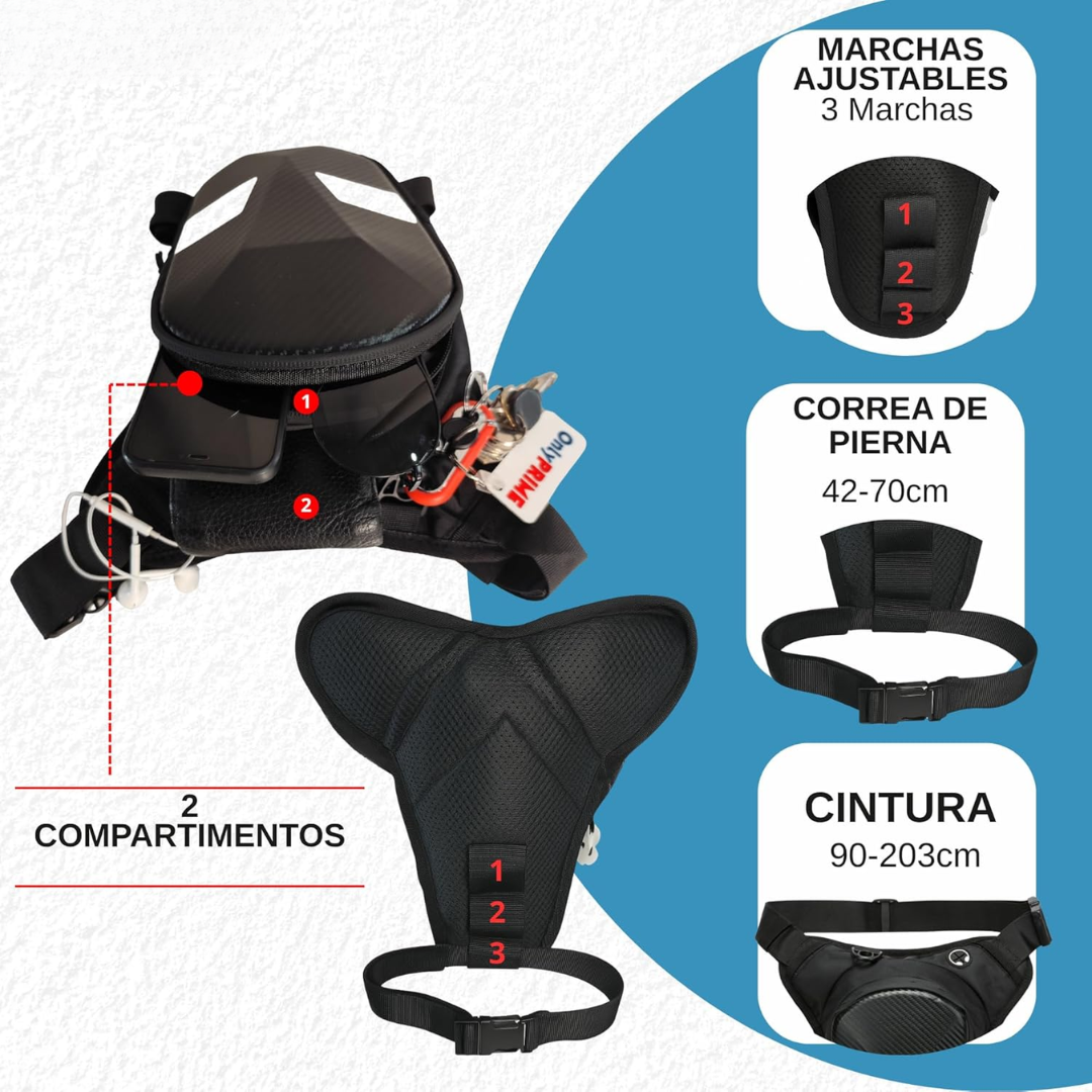 PIERNERAS FRENTE PASTA DURA CON OJOS BLANCOS — Diseño agresivo y espacio real para tu moto