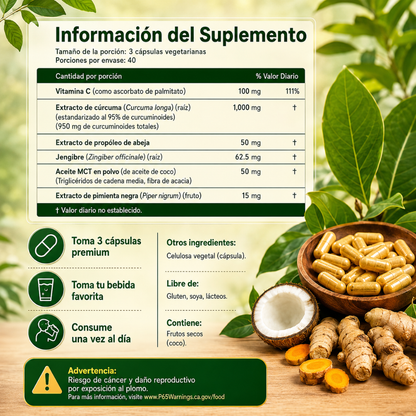 TURMERIC CURCUMIN – Apoyo antiinflamatorio y bienestar diario