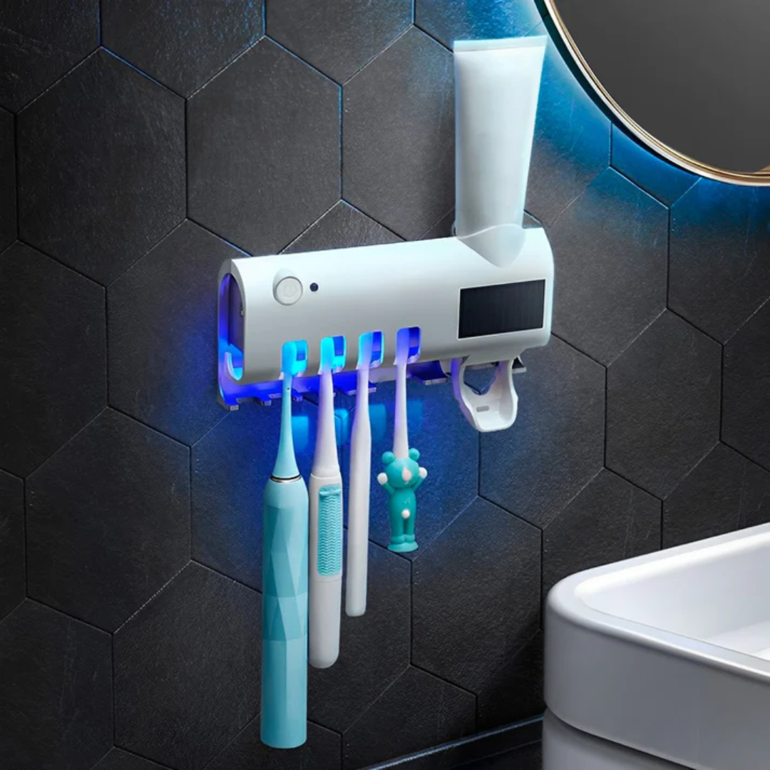 ESTERILIZADOR INTELIGENTE PARA CEPILLO DE DIENTES — El cepillo más limpio de tu baño