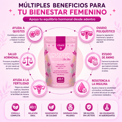 MYO & D CHIRO INOSITOL VITATÚ – Apoyo hormonal femenino diario