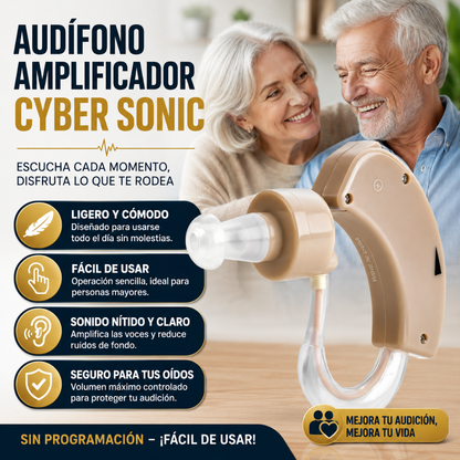 AUDÍFONO AMPLIFICADOR CYBER SONIC – Escucha tu alrededor sin molestias
