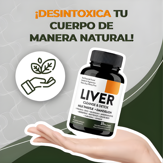 LIVER CLEANSE & DETOX – 70 CÁPSULAS – Depuración natural, energía renovada y apoyo avanzado para tu hígado