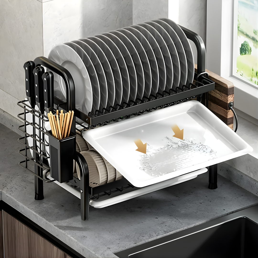 ESCURRIDOR DE PLATOS 2 NIVELES – Más orden, secado eficiente y cocina siempre organizada