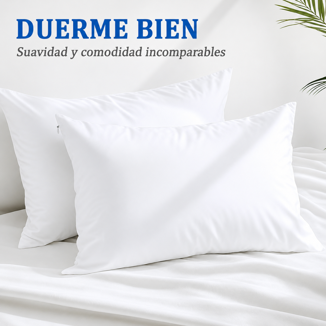 PAQUETE DE 2 ALMOHADAS HOTELERAS — Duerme y descansa como en un hotel
