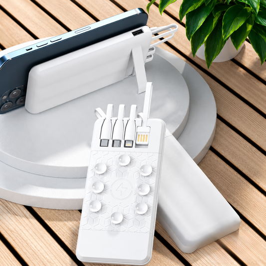 BATERIA DE EMERGENCIA POWER BANK 10000 SAFETY PROTECTION BLANCO - Energía de emergencia para tus dispositivos cuando más la necesitas