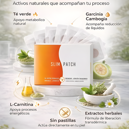 SLIM PATCH (PARCHE PARA PERDER PESO) 10Unds – Apoya tu proceso de pérdida de peso y reducción abdominal de forma natural mientras haces tu vida normal