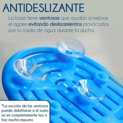CEPILLO PARA PIES DE BAÑO — Limpia, exfolia y masajea sin agacharte