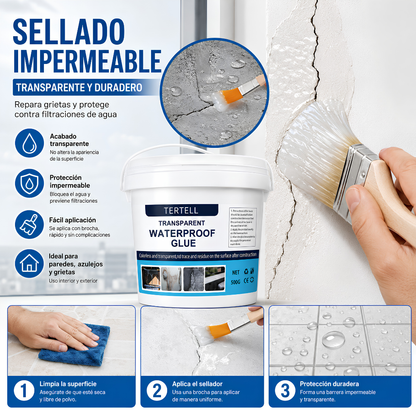 IMPERMEABILIZANTE TRANSPARENTE – Sella filtraciones y protege sin alterar el acabado