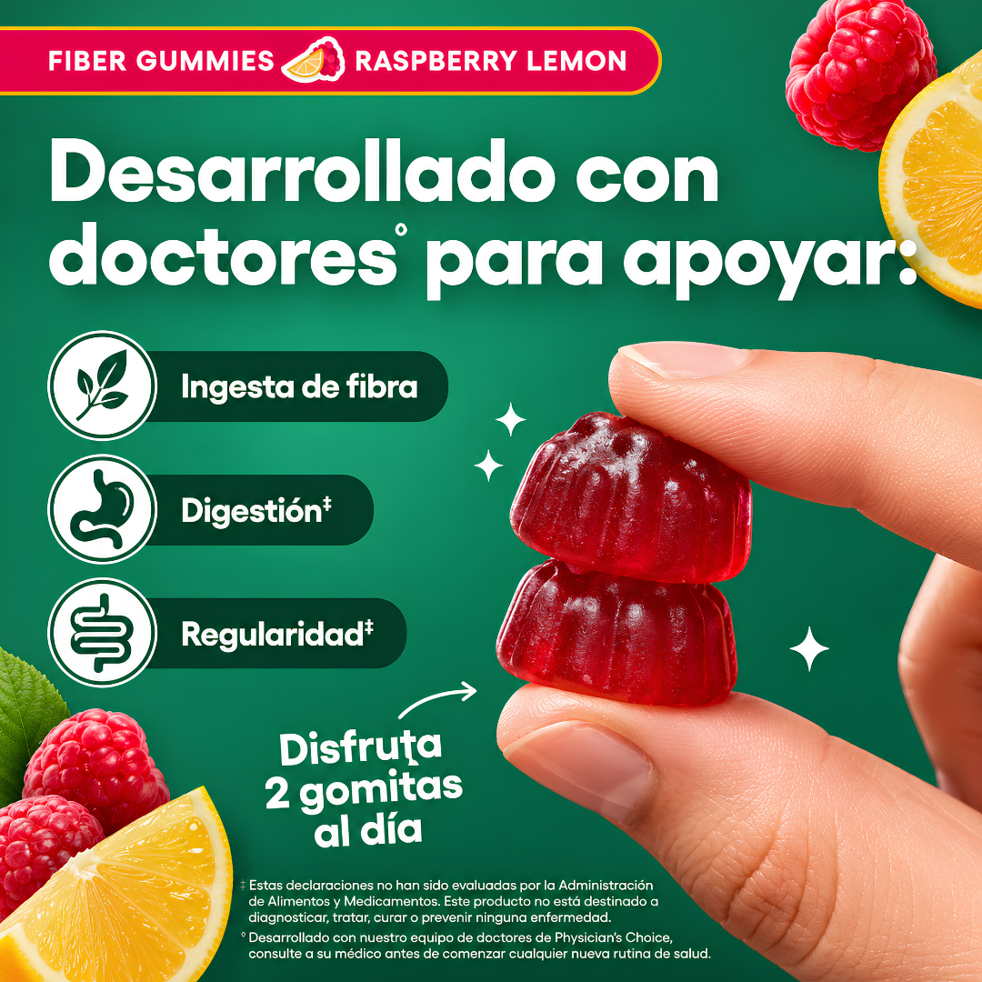 GOMITAS DE FIBRA - Apoyo digestivo para regularidad, menos antojos y abdomen más ligero