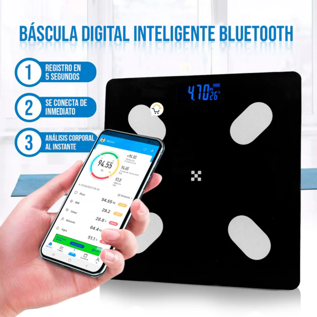 ROMANA INTELIGENTE CON MEDIDOR DE GRASA CORPORAL – Mide tu progreso con precisión y tecnología