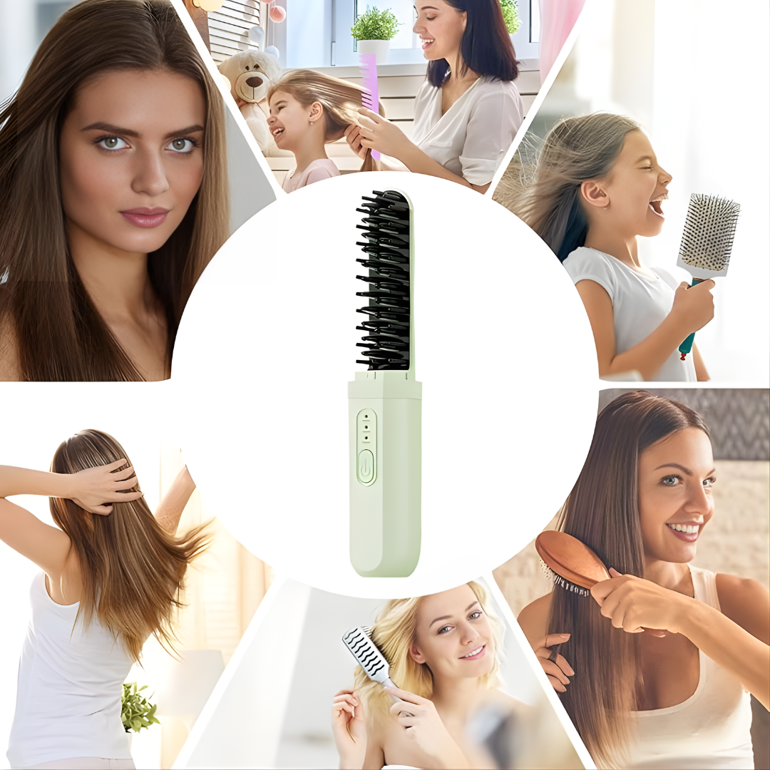 CEPILLO ALISADOR INALÁMBRICO – Cabello liso, control total y libertad sin cables