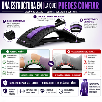 SOPORTE ESPALDA - Alivio y estiramiento lumbar