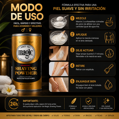 POLVO MÁGICO – Depilación sin cuchilla
