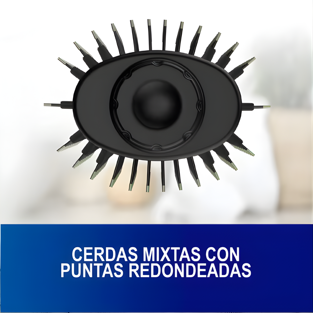 PLANCHA CON CEPILLO SECADOR – Alisa, seca y da volumen en un solo paso, con acabado profesional desde casa
