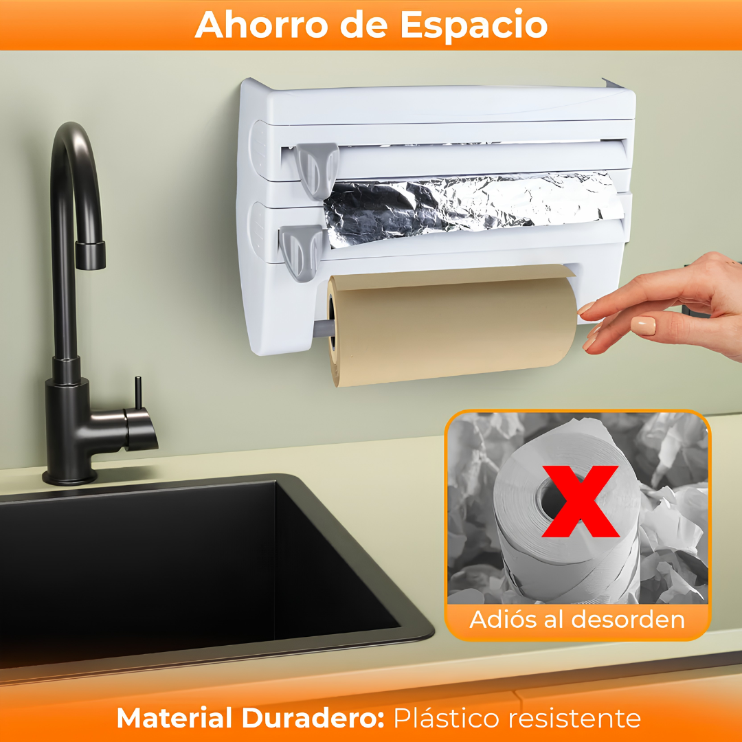 ORGANIZADOR DE COCINA FABRICADO EN PLÁSTICO RESISTENTE – Orden práctico 4 en 1