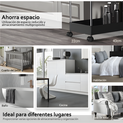 ESTANTE MULTIFUNCIONAL DE 4 NIVELES – Organización inteligente, más espacio y acceso fácil en cada rincón