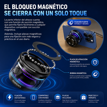 ALTAVOZ MAGNÉTICO G200 – Sonido potente donde quieras
