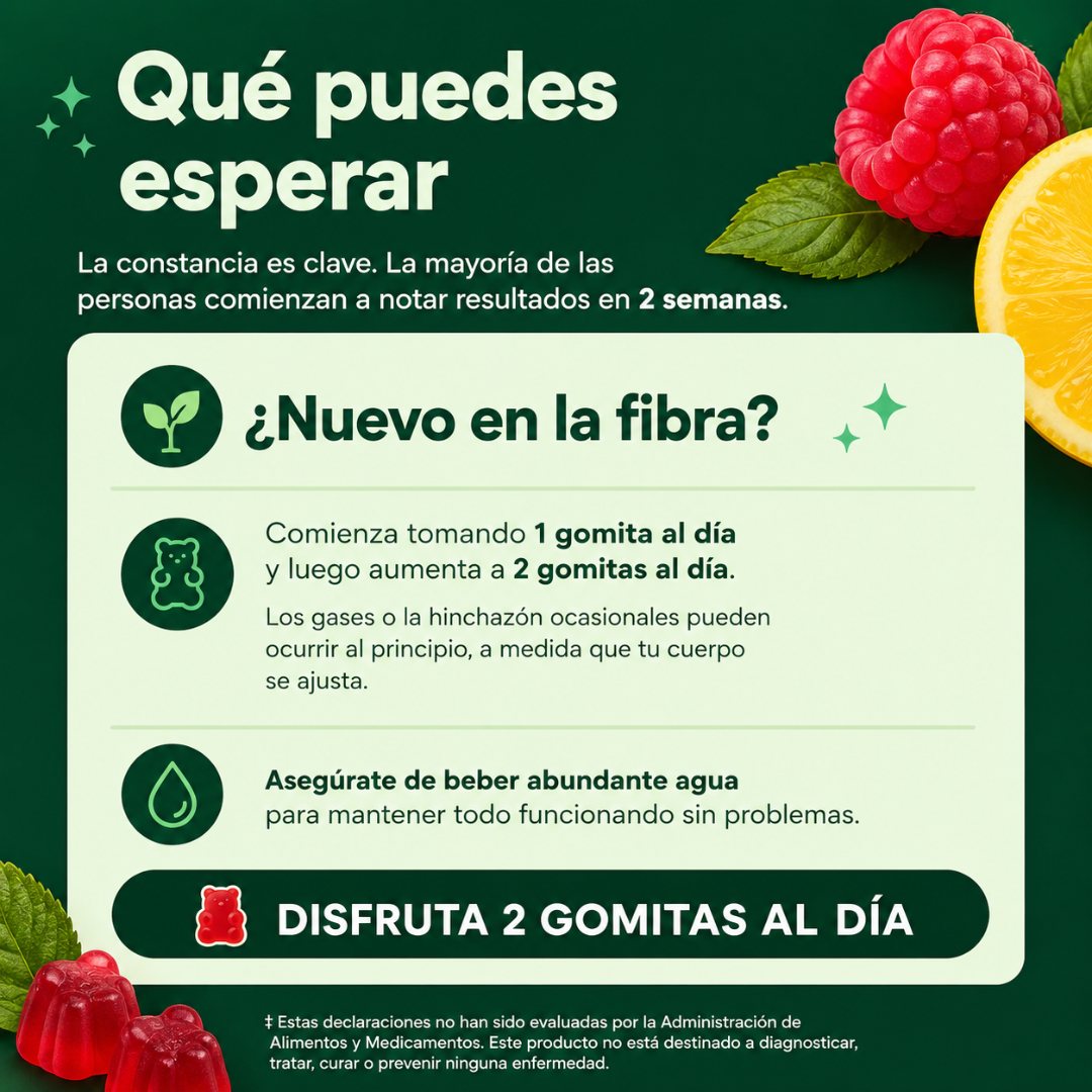 GOMITAS DE FIBRA - Apoyo digestivo para regularidad, menos antojos y abdomen más ligero