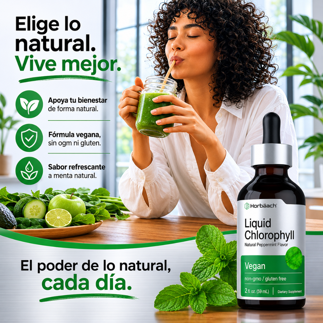 CLOROFILA LÍQUIDA — Bienestar diario desde adentro hacia afuera