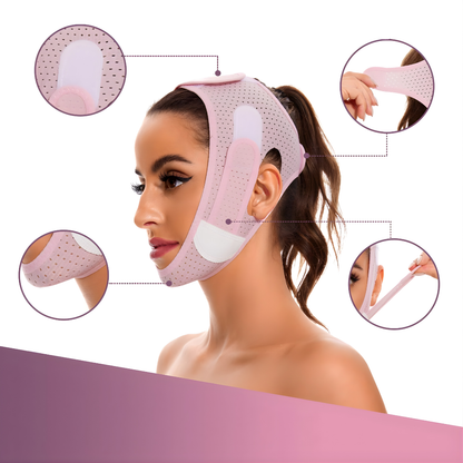 FAJA FACIAL REDUCTORA DE PAPADA – Soporte firme, contorno más definido y apariencia más estilizada