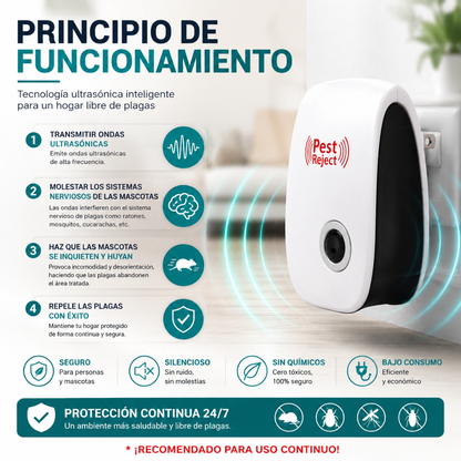 REPELENTE ANTIPLAGAS PACK X2 – Protección práctica contra plagas, solo conecta y deja actuar