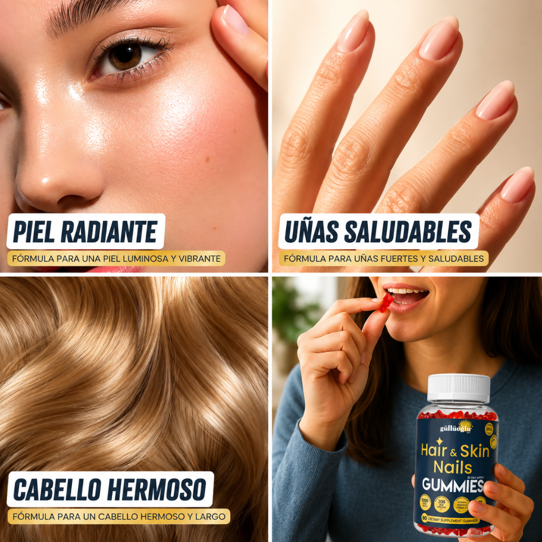 HAIR & SKIN NAILS GUMMIES – Apoyo capilar para cabello, piel y uñas más fuertes en tu rutina diaria