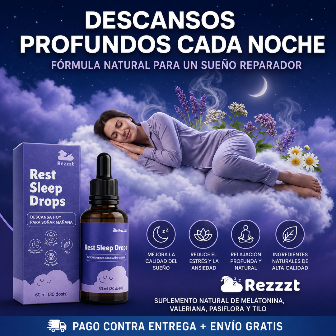 REST SLEEP DROPS — Gotas que convierten tus noches en descanso real