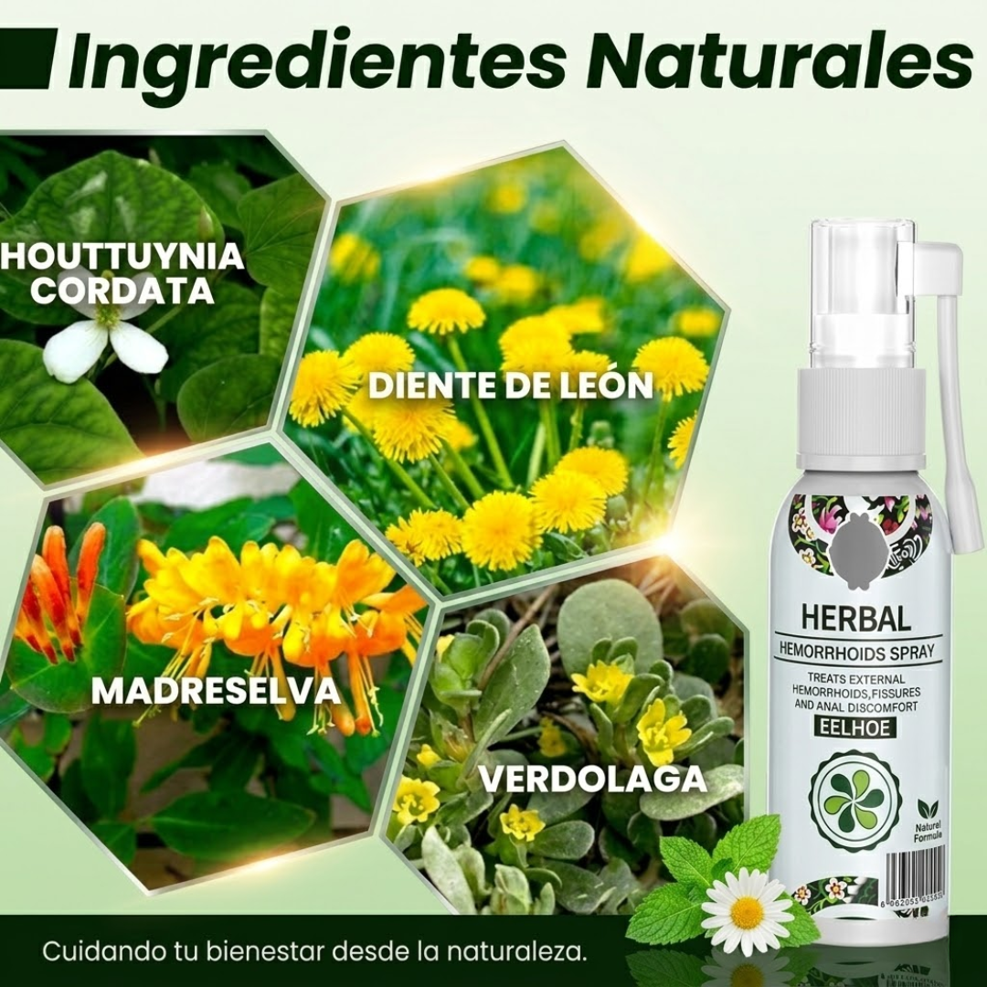 SPRAY HERBAL PARA HEMORROIDES ALIVIO NATURAL – Alivio íntimo localizad
