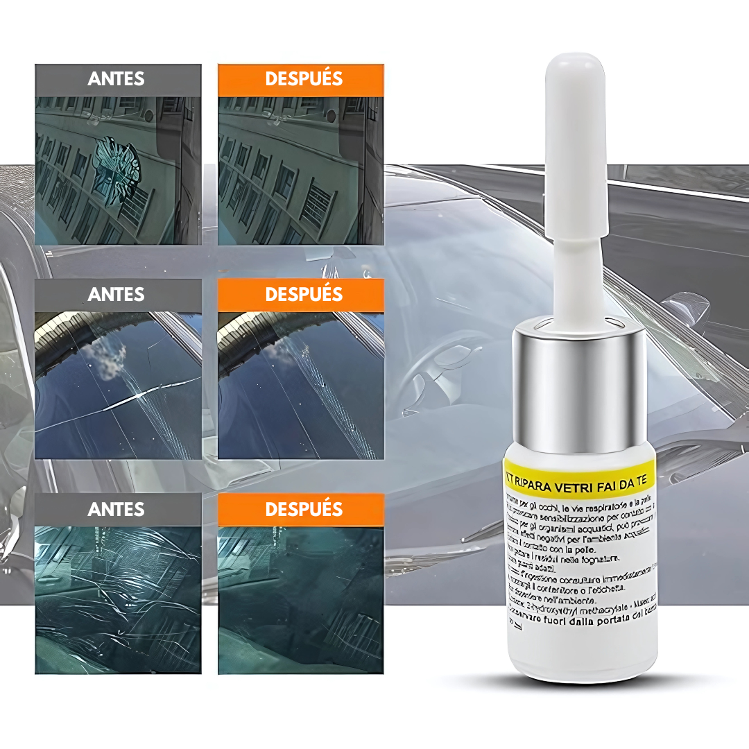 KIT REPARADOR DE VIDRIO /WINDSHIELD REPAIR KIT – Repara pequeñas grietas sin salir de casa