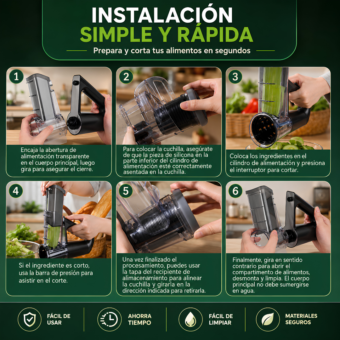 CORTADOR ELÉCTRICO MULTIUSOS – Cocina fácil y rápida