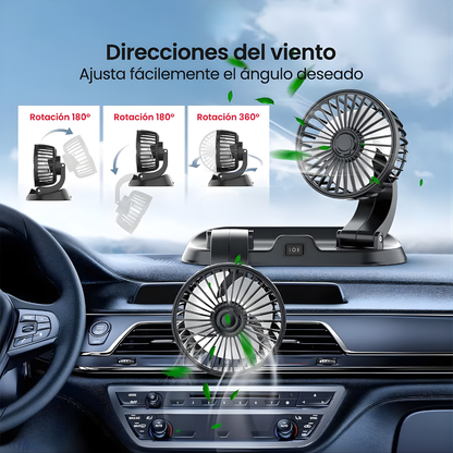 VENTILADOR 2 EN 1 PARA CARRO – Frescura inmediata, circulación eficiente y comodidad en cada trayecto