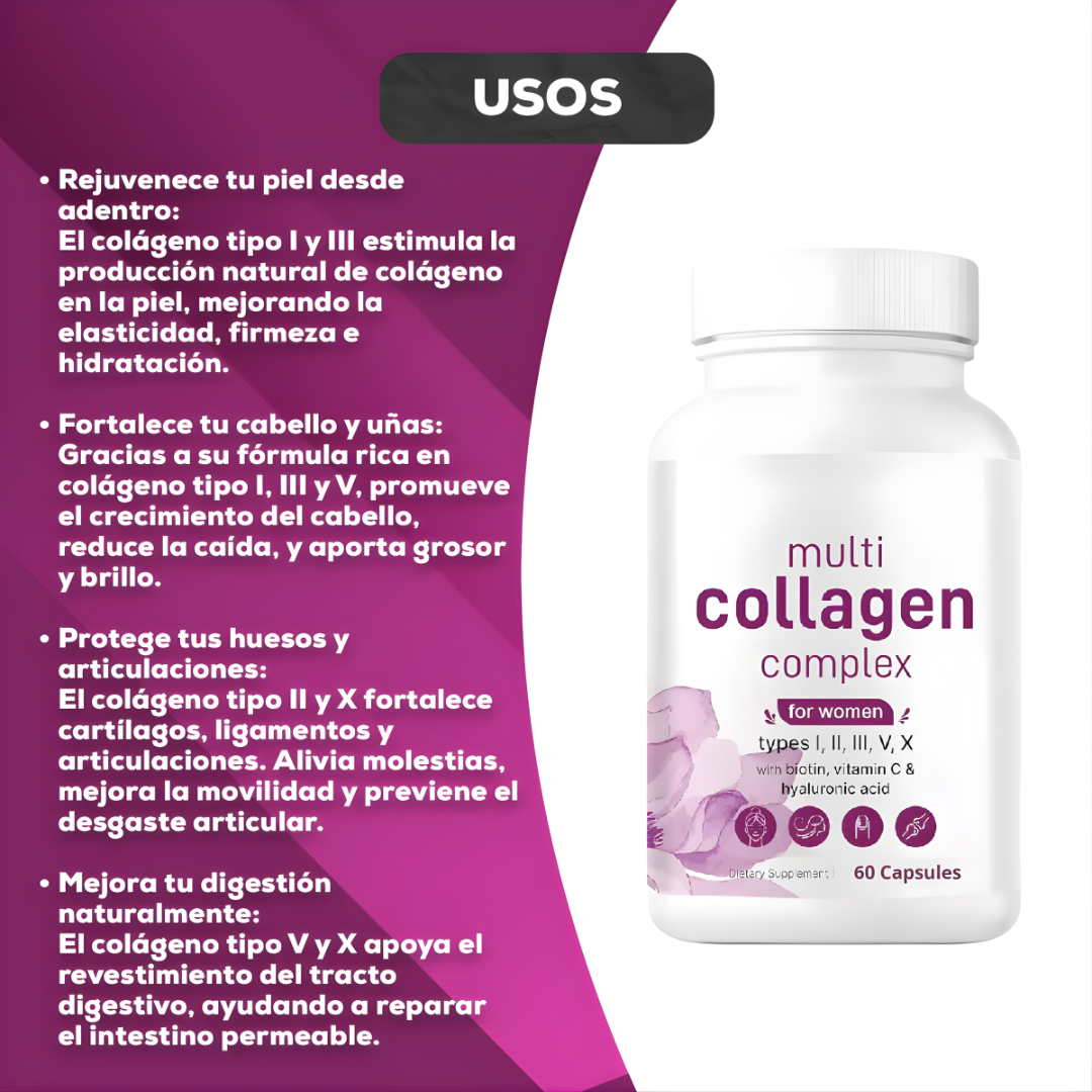 MULTICOLLAGEN PASTILLA (90 CÁPSULAS) – Fuerza interna, articulaciones más sanas y piel firme con un soporte avanzado de colágeno