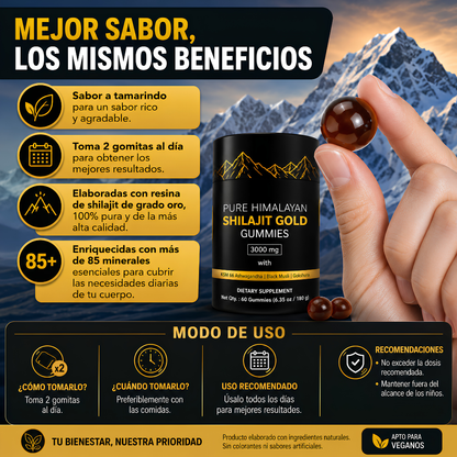 SHILAJIT EN GOMITAS – Energía y vitalidad diaria