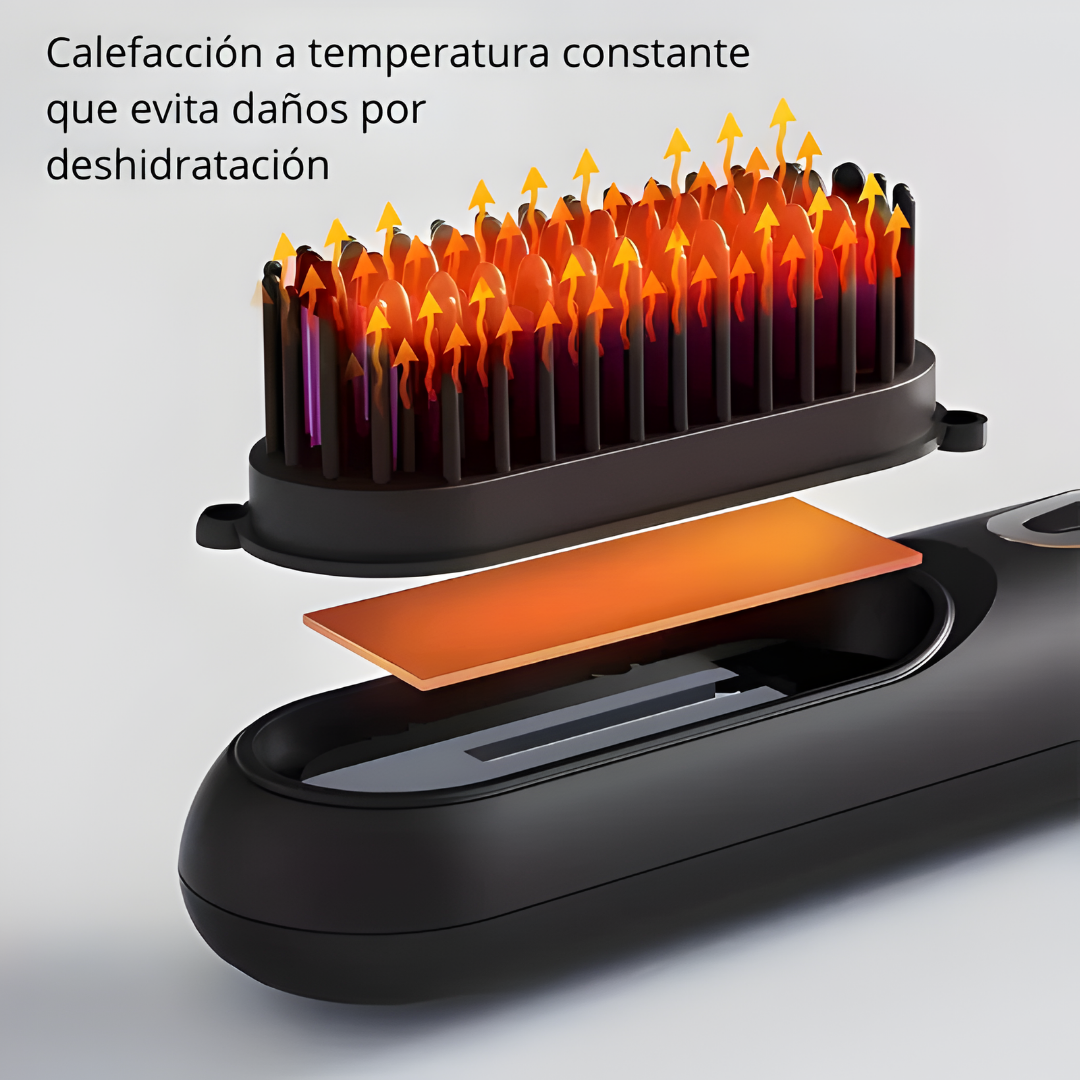 CEPILLO ALISADOR INALÁMBRICO – Cabello perfecto en minutos, sin cables y estés donde estés