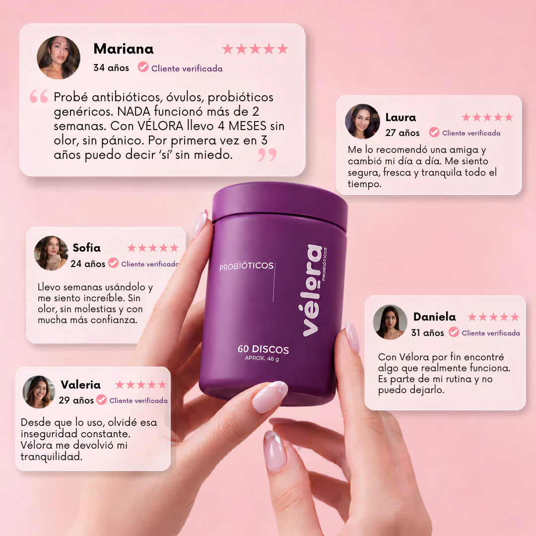 VÉLORA – Probiótico íntimo femenino para pH saludable, frescura y bienestar diario