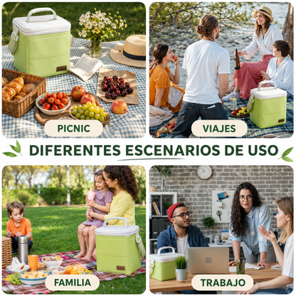 LONCHERA TÉRMICA FABRICADA EN MATERIAL OXFORD – Más capacidad, conservación térmica y comodidad para llevar tus comidas