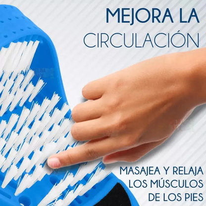 CEPILLO PARA PIES DE BAÑO — Limpia, exfolia y masajea sin agacharte