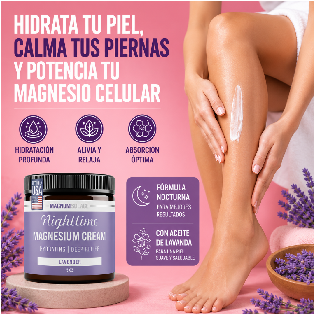 CREMA DE MAGNESIO NOCTURNA MAGNUM SOLACE – Relajación y descanso nocturno