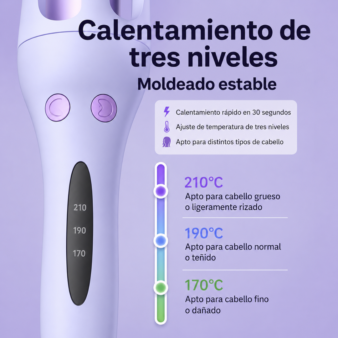 RISADORA DE CABELLO LILA Y ROSA — Rizos definidos, rápidos y sin complicaciones