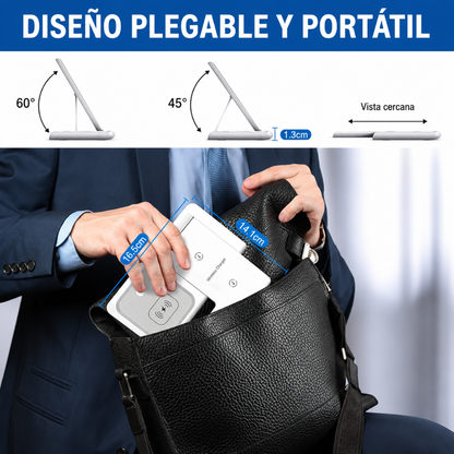 CARGADOR INALÁMBRICO 3 EN 1 – Carga tres dispositivos al mismo tiempo de forma portátil y ordenada