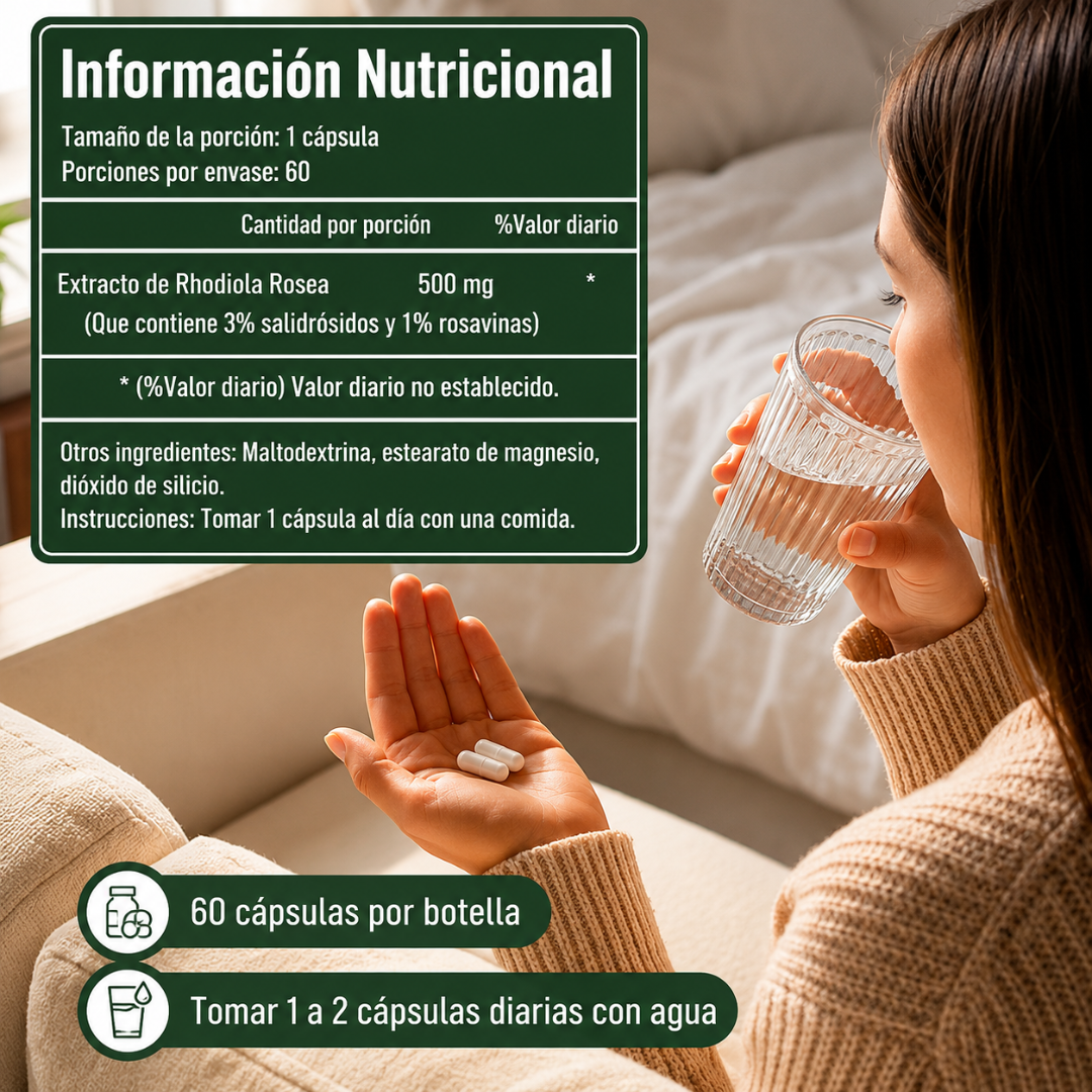 RHODIOLA ROSEA – Energía mental, resistencia al estrés y enfoque para rendir mejor cada día
