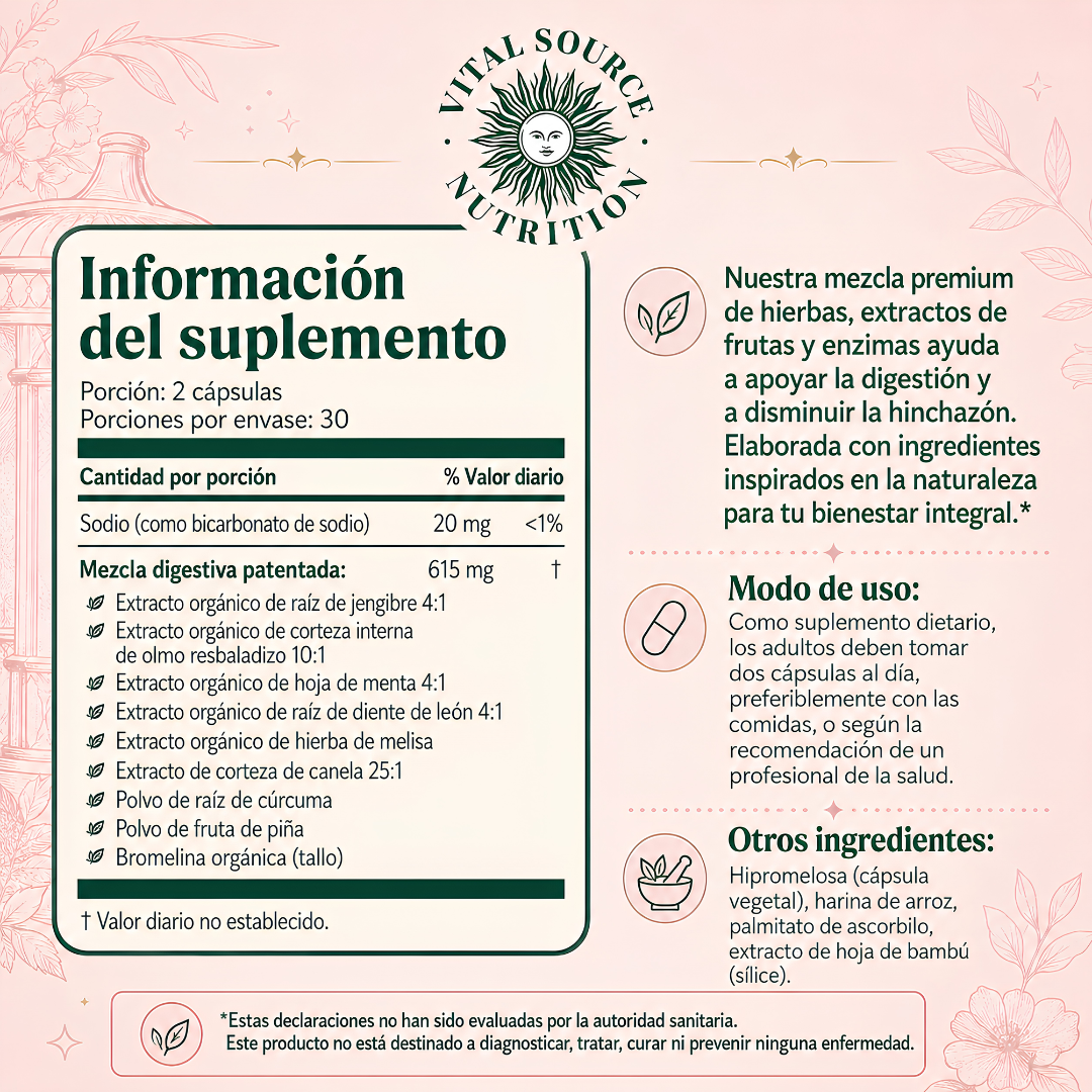 DEBLOAT SUPPORT CAPSULES AIRI – Apoyo digestivo para menos inflamación, más comodidad y abdomen ligero